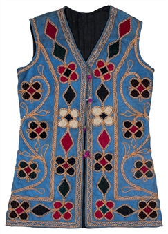 Jimi Hendrix Worn Multi Color Suede Vest with Cloth Buttons (Management LOA & Hendrix Family LOA)